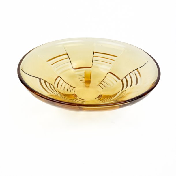 Ravfarvet vintage glassk�l