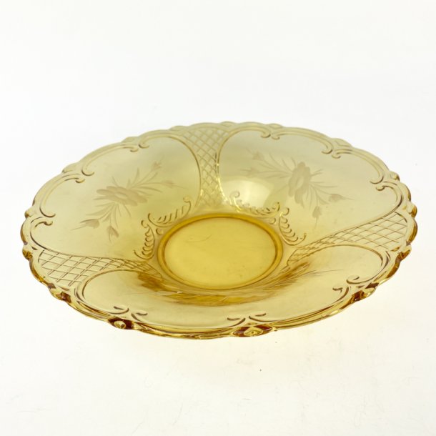 Ravfarvet vintage glassk�l