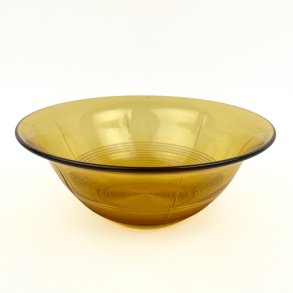 Smuk ravfarvet vintage glassk�l