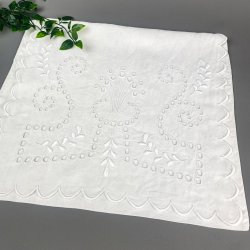 Vintage Nachthemdtasche mit Blumenstickerei