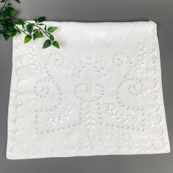 Vintage Nachthemdtasche mit Blumenstickerei