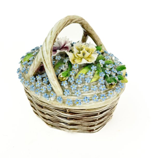 Vintage porcelnskrukke med blomster