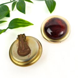 Bernsteinfarbene Vintage Ohrclips