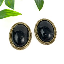 Schwarze Vintage Ohrclips