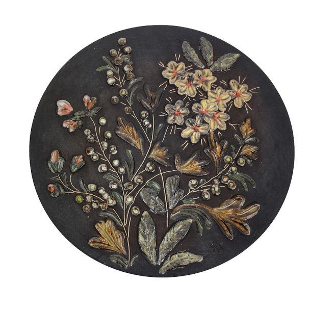 Ruscha Art retro blomsterrelief