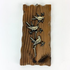 Vintage fugle v�grelief tr�