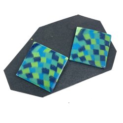 Vintage �restikker i bl� og gr�n