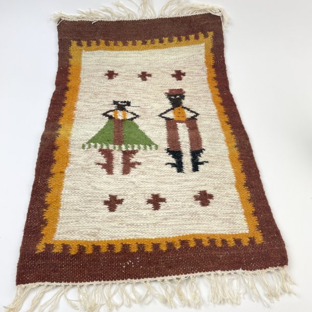 Naturfarbenes Kelim-Teppich, 75 x 50 cm