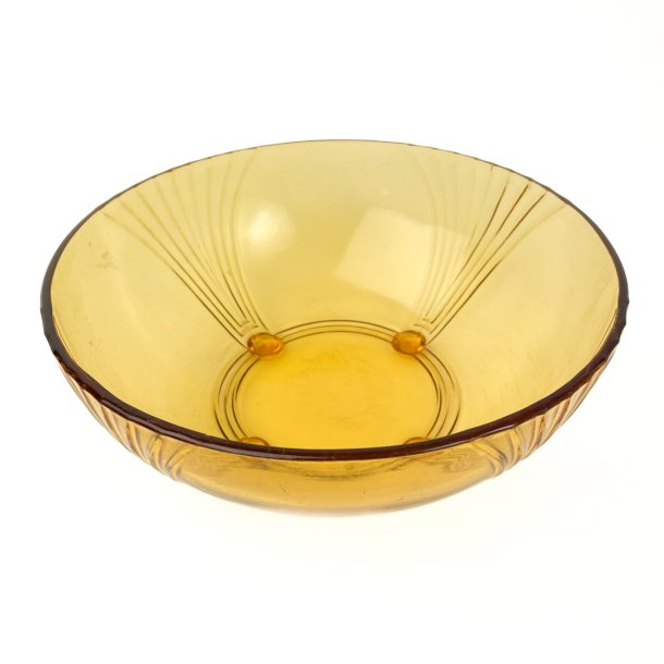 Bernsteinfarbene Vintage-Glasschale