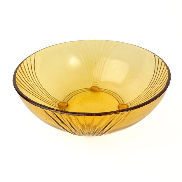 Bernsteinfarbene Vintage-Glasschale