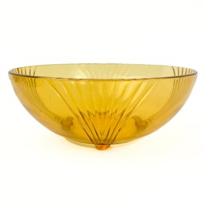 Bernsteinfarbene Vintage-Glasschale