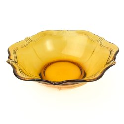 Bernsteinfarbene Vintage-Glasschale