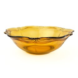Bernsteinfarbene Vintage-Glasschale