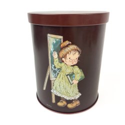 Retro-Kchendose mit Mdchenmotiven.