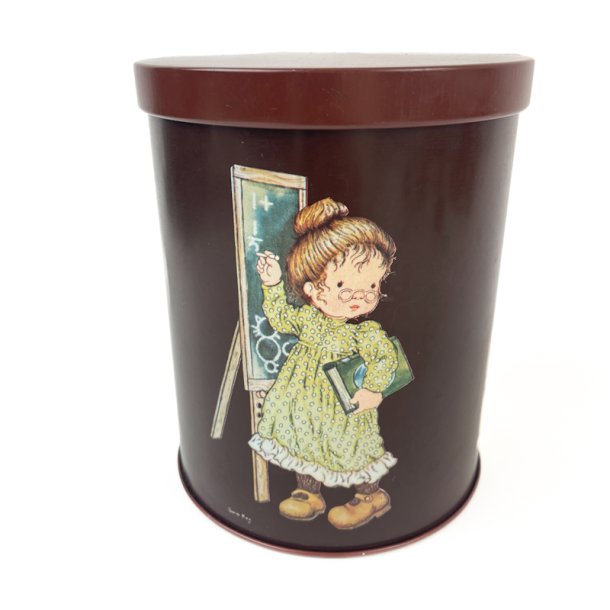 Retro-Kchendose mit Mdchenmotiven.