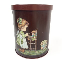 Retro-Kchendose mit Mdchenmotiven.