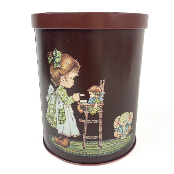 Retro-Kchendose mit Mdchenmotiven.