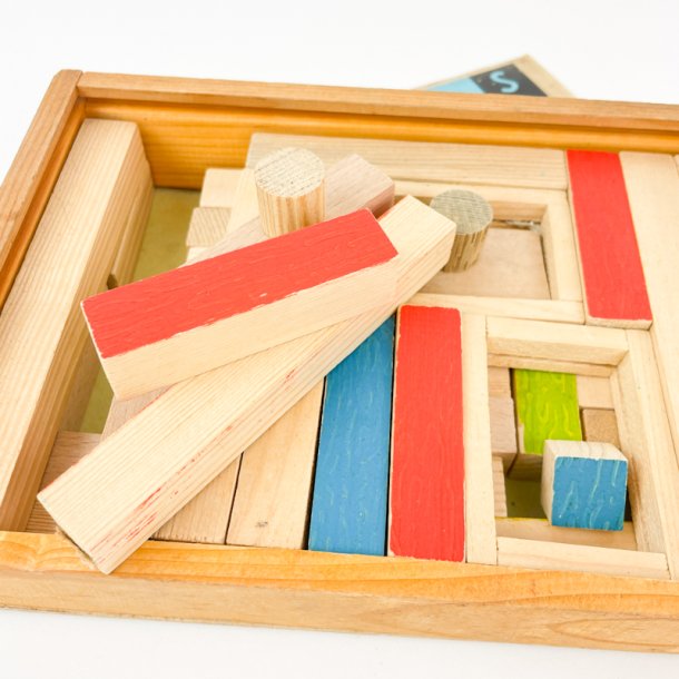 Vintage tr�-byggeklodser