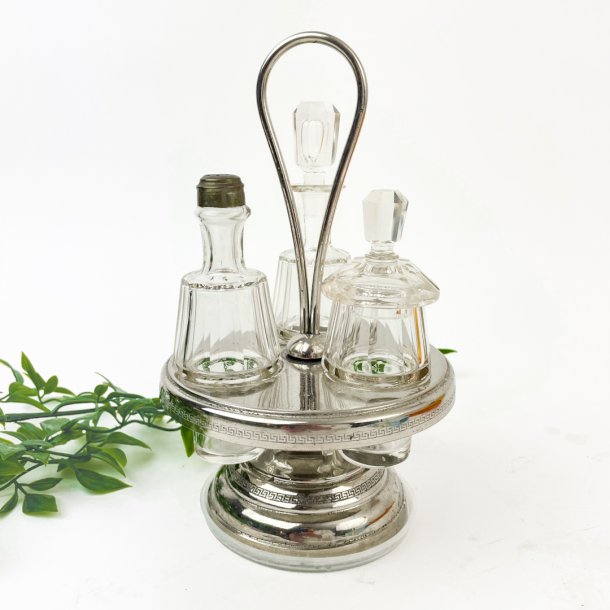 Plat de mnage i glas og slvplet