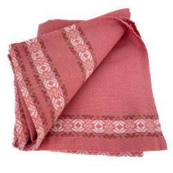 Rosa Retro Tischdecke mit Bordre  170 cm