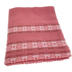 Rosa Retro Tischdecke mit Bordre  170 cm