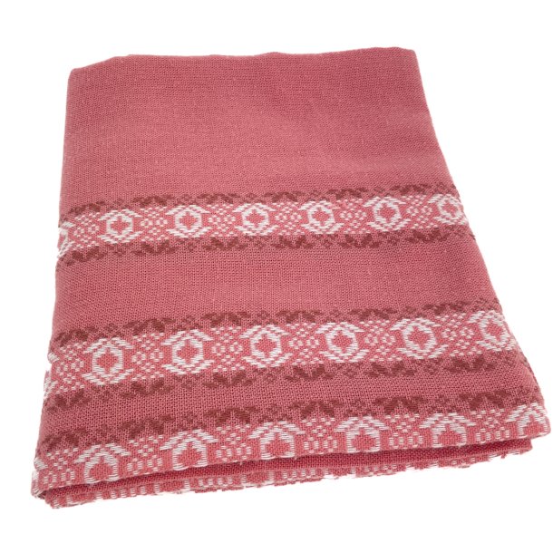 Rosa Retro Tischdecke mit Bordre  170 cm