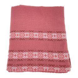 Rosa Retro Tischdecke mit Bordre  170 cm