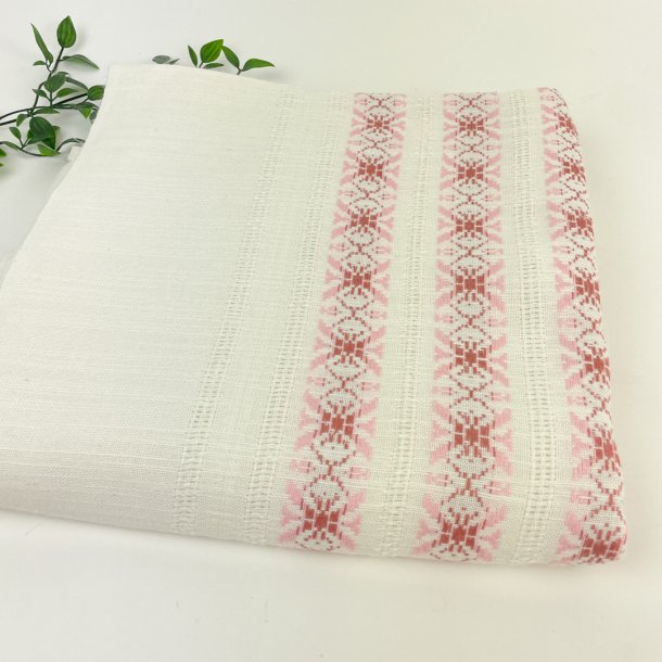 Lys retro dug med rosa bort � 240 cm