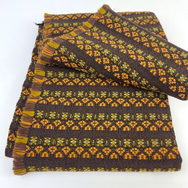 Retro Tischdecke mit Fransen und Muster  180 cm