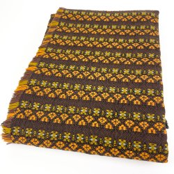 Retro Tischdecke mit Fransen und Muster  180 cm