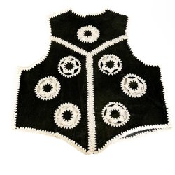 Sort retro ruskindsvest