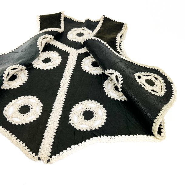 Sort retro ruskindsvest