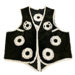 Sort retro ruskindsvest