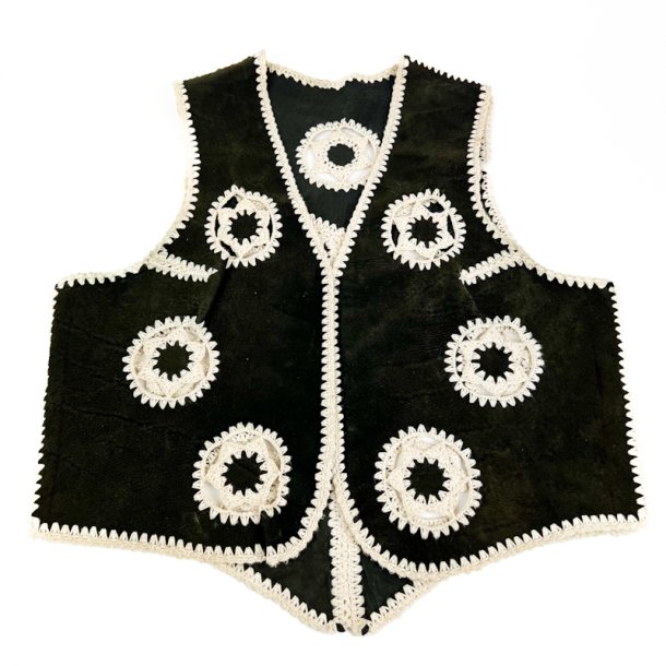 Sort retro ruskindsvest