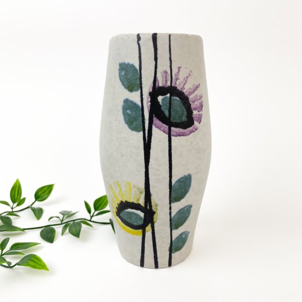 Vintage West Germany vase med blomster