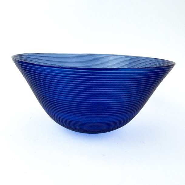 Retro glasskl med rillet mnster  28 cm