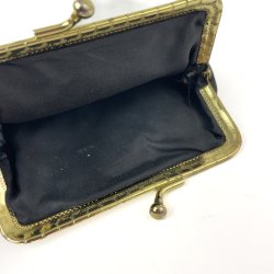 Schwarzer Vintage-Geldbeutel aus echtem Leder