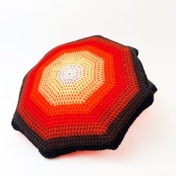 Hklet orange retro pyntepude