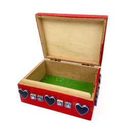 Retro-Schmuckkstchen aus Holz und Porzellan