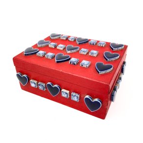 Retro-Schmuckkstchen aus Holz und Porzellan