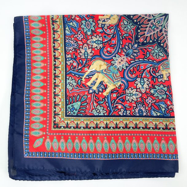 Vintage satin trklde med elefanter