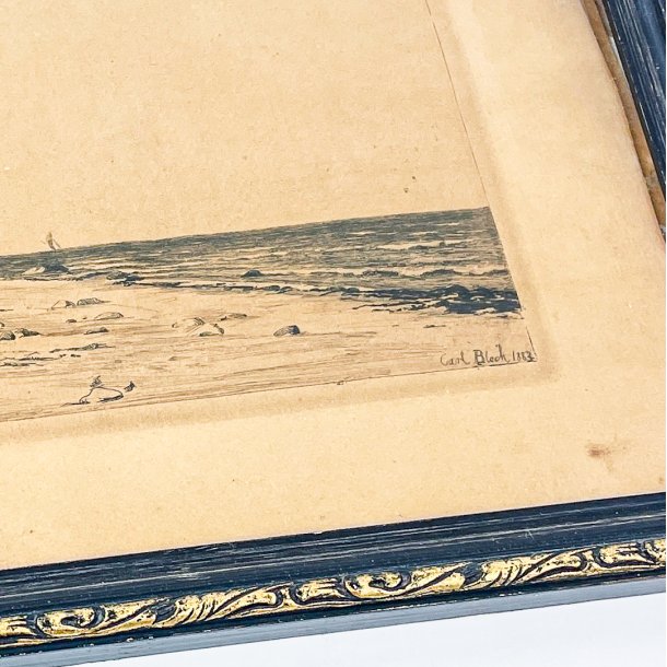 Radierung  Von der Nordkste Seelands, Carl Bloch 1883