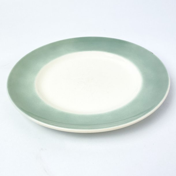 Retro middagstallerken med mintgrn stribe