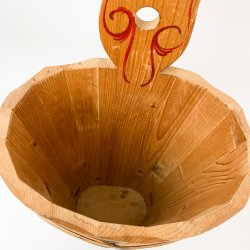 Antiker Regenschirmstnder aus Eichenholz.