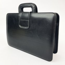 Schwarze Vintage-Aktentasche