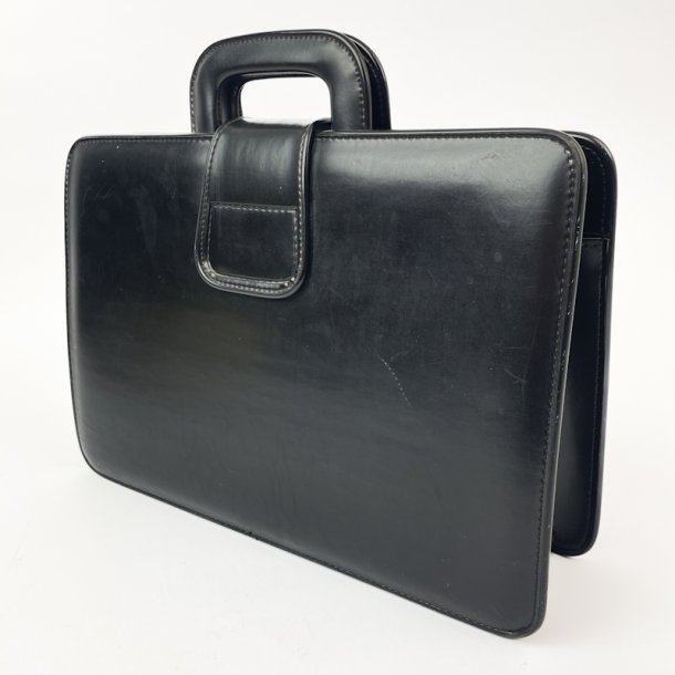 Schwarze Vintage-Aktentasche