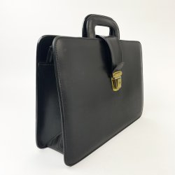 Schwarze Vintage-Aktentasche