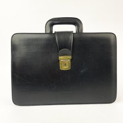 Schwarze Vintage-Aktentasche