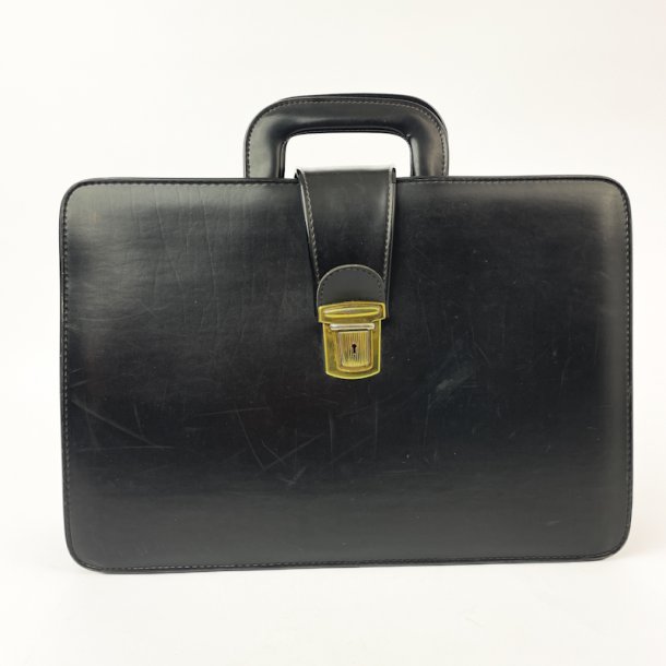 Schwarze Vintage-Aktentasche
