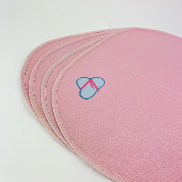 Rosa retro dkkeservietter - 4 stk